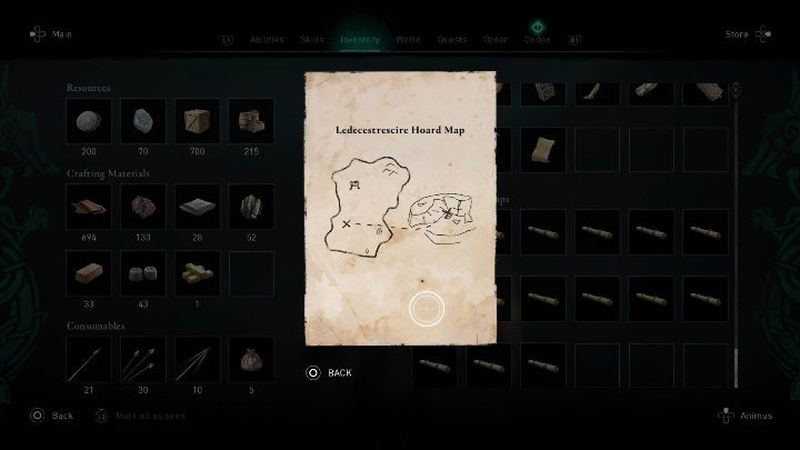 3 - Assassins Creed Valhalla: Treasure Hoard Map - Ledecestrescire secrets, location - Ledecestrescire - Assassins Creed Valhalla Guide and Walkthrough