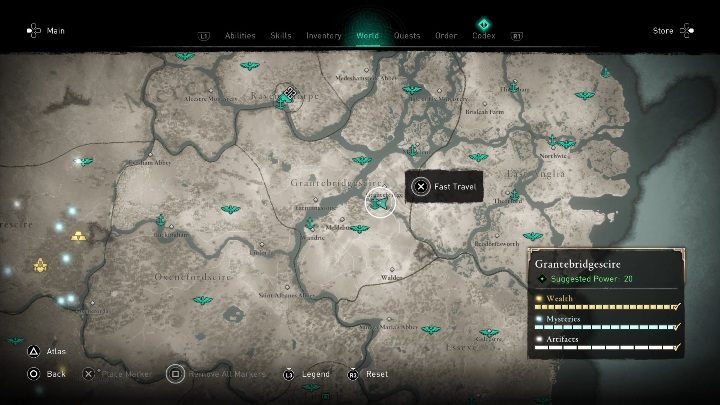 2 - Assassins Creed Valhalla: Treasure Map - Grantebridgescire secrets, locations - Grantebridgescire - Assassins Creed Valhalla Guide and Walkthrough