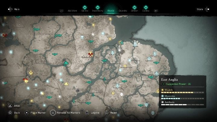 Assassins Creed Valhalla: Gear - East Anglia secrets, locations ...