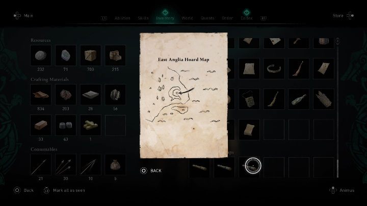 2 - Assassins Creed Valhalla: Treasure Hoard Map - East Anglia secrets, locations - East Anglia - Assassins Creed Valhalla Guide and Walkthrough