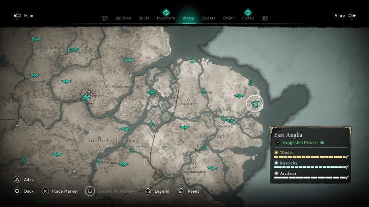 3 - Assassins Creed Valhalla: Treasure Hoard Map - East Anglia secrets, locations - East Anglia - Assassins Creed Valhalla Guide and Walkthrough