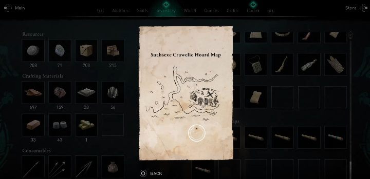 4 - Assassins Creed Valhalla: Treasure Hoard Map - Suthsexe secrets, locations - Suthsexe - Assassins Creed Valhalla Guide and Walkthrough