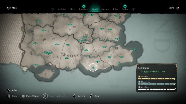 5 - Assassins Creed Valhalla: Treasure Hoard Map - Suthsexe secrets, locations - Suthsexe - Assassins Creed Valhalla Guide and Walkthrough