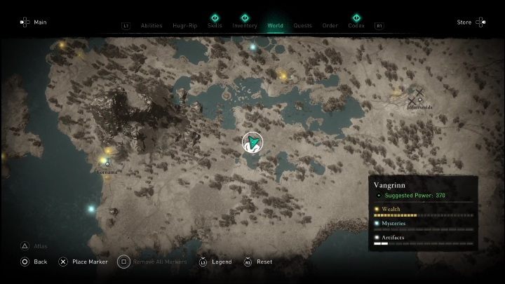 Location: the southern part of the region, right next to the synchronization point - AC Valhalla Dawn of Ragnarok: Uncut Gemstones (Vangrinn) - list of all - Vangrinn - Assassins Creed Valhalla Guide and Walkthrough