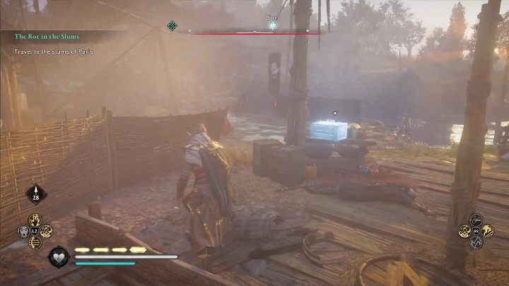 You simply have to pick up a crate located right next to the shore - AC Valhalla Siege of Paris: A Package for Paris - Other - Assassins Creed Valhalla Guide and Walkthrough