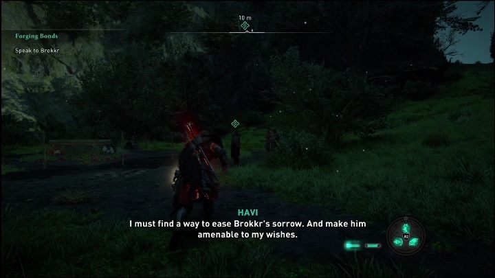 This mission will begin with a conversation with Brokkar - AC Valhalla Dawn of Ragnarok: Forging Bonds - Walkthrough - Assassins Creed Valhalla Guide and Walkthrough