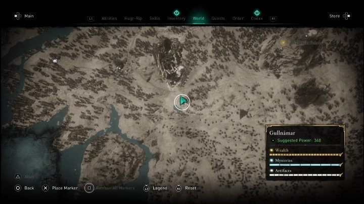 Location: You will find this treasure in the southern part of Gullnamar - AC Valhalla Dawn of Ragnarok: Legendary Hoard Maps - list, locations - Basics - Assassins Creed Valhalla Guide and Walkthrough