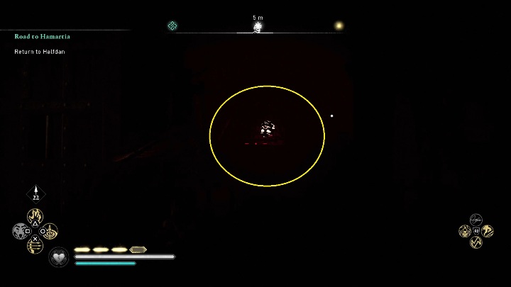 Location of the totem: to get to the totem, you have to go down the stairs - Assassins Creed Valhalla: Cursed symbol - Eurvicscire, secrets, locations - Eurvicscire - Assassins Creed Valhalla Guide and Walkthrough