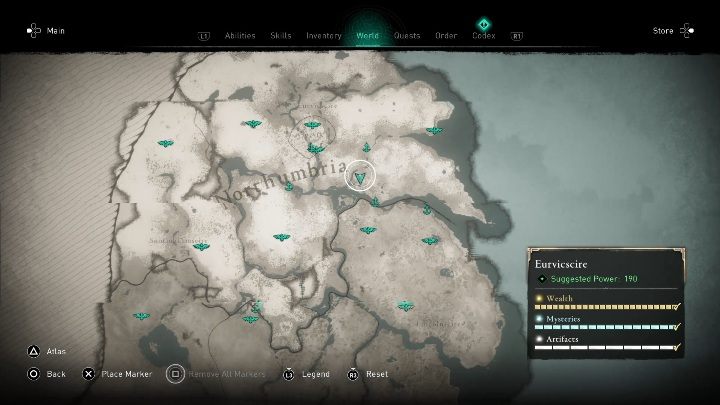 2 - Assassins Creed Valhalla: Treasure Hoard Map - Eurvicscire, secrets, locations - Eurvicscire - Assassins Creed Valhalla Guide and Walkthrough
