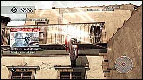 In the next case, climb to the balcony and jump on the enemy - Main Plot - Sequence 4 - Part 1 - Main Plot - Assassins Creed II - Game Guide and Walkthrough