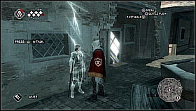 In a brief conversation Antonio will give you a strange brew and then he will instruct you to go to some of his people and look for the job - Main Plot - Sequence 7 - Part 1 - Main Plot - Assassins Creed II - Game Guide and Walkthrough