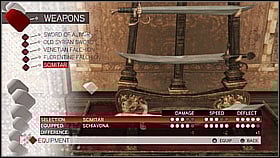 Scimitar - Weapon collection - Economics, equipment and combat - Assassins Creed II - Game Guide and Walkthrough