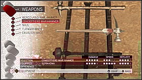 Condottiero War Hammer - Weapon collection - Economics, equipment and combat - Assassins Creed II - Game Guide and Walkthrough