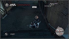 In fact, you can catch him after your first jump - Side Quests - Courier Missions - Side Quests - Assassins Creed II - Game Guide and Walkthrough