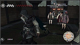 This is extremely easy - just climb up on the house and attack your target from above - Side Quests - Assassinations - Part 1 - Side Quests - Assassins Creed II - Game Guide and Walkthrough