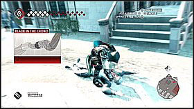 The second one walks near the bridges - you can hide among other people and for example, use a gun - Side Quests - Assassinations - Part 5 - Side Quests - Assassins Creed II - Game Guide and Walkthrough