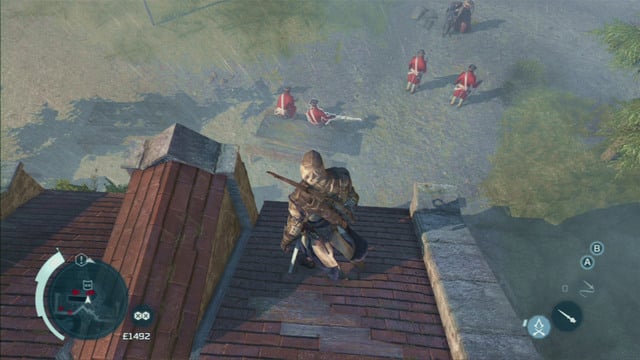 Hidden blades can also be used when attacking from above - Hidden blades in Assassins Creed III Remastered - Assassinations - Assassins Creed III Game Guide & Walkthrough