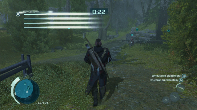 To defend from the attackers, take the barrel pointed by Dave and place it on the road between the tree and the rock - Dave the Blacksmith | Homestead | Assassins Creed III Remastered - Homestead - Assassins Creed III Game Guide & Walkthrough