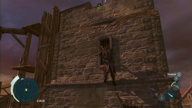 There you will be able to perform the first ledge assassination - Naval mission - Fort Wolcott | Captain Kidds treasure in AC III Remastered - Captain Kidds treasure - Assassins Creed III Game Guide & Walkthrough