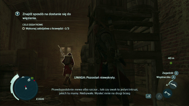 Approach the first enemy there from behind and stick a hidden blade into his back - Naval mission - Fort Wolcott | Captain Kidds treasure in AC III Remastered - Captain Kidds treasure - Assassins Creed III Game Guide & Walkthrough