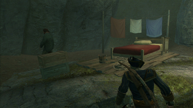 He can be found inside a cave underneath a waterfall - The Frontiersmen Club in Assassins Creed III Remastered - Guild missions - Assassins Creed III Game Guide & Walkthrough