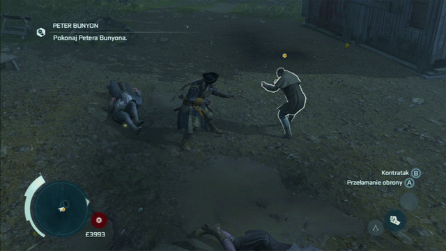 To defeat him, you should press the jump button after each successful block - Boston Brawlers in Assassins Creed III Remastered - Guild missions - Assassins Creed III Game Guide & Walkthrough