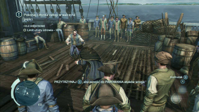 Optional objective: Limit Health Loss to less than 10% - Sequence 1 - Journey to the New World | Assassins Creed III Walkthrough - Walkthrough - Assassins Creed III Game Guide & Walkthrough