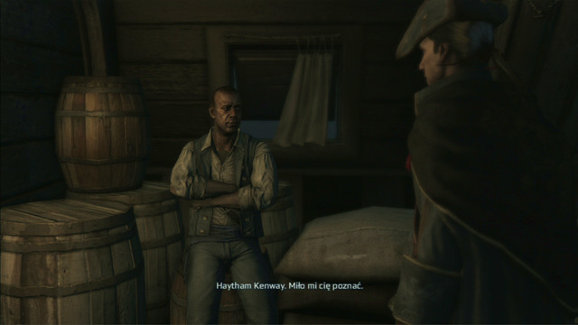 After hearing one of the men out, head to a man named James - Sequence 1 - Journey to the New World | Assassins Creed III Walkthrough - Walkthrough - Assassins Creed III Game Guide & Walkthrough