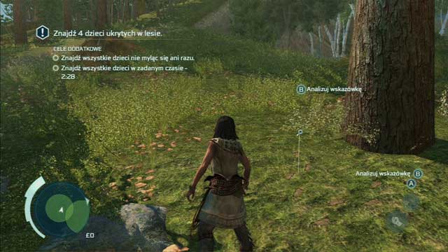 Now run to the middle of the nearest circle and examine the traces there - Sequence 4 - Hide and Seek | Assassins Creed III Remastered Walkthrough - Walkthrough - Assassins Creed III Game Guide & Walkthrough