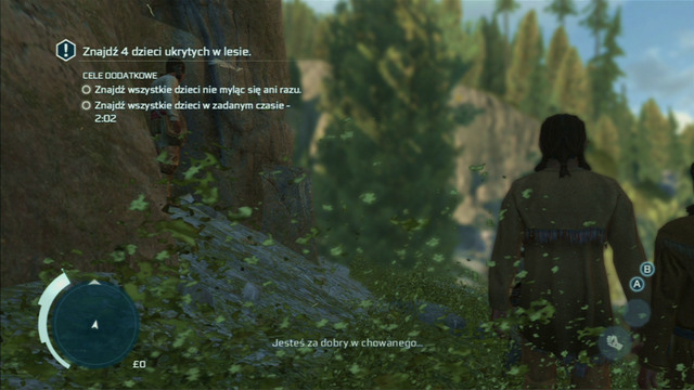 The last child is hiding behind a rock inside the third circle - Sequence 4 - Hide and Seek | Assassins Creed III Remastered Walkthrough - Walkthrough - Assassins Creed III Game Guide & Walkthrough