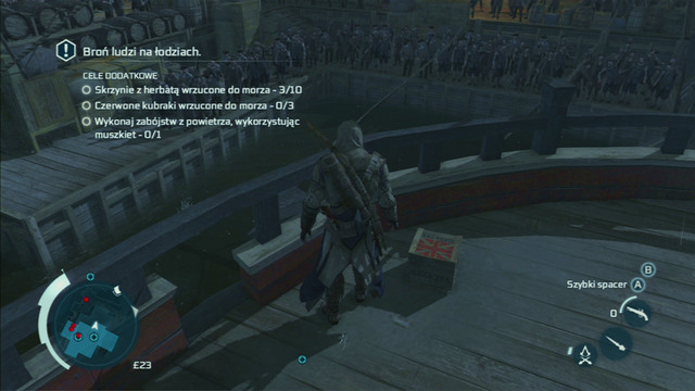 Optional objective: Dump crates of tea in the water - 10/10 - Sequence 6 - The Tea Party | Assassins Creed III Remastered Walkthrough - Walkthrough - Assassins Creed III Game Guide & Walkthrough