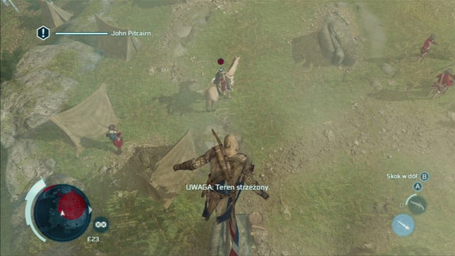 Wait there for the guards to walk away from Pitcairn and kill him from above - Sequence 7 - Battle of Bunker Hill | Assassins Creed III Remastered Walkthrough - Walkthrough - Assassins Creed III Game Guide & Walkthrough