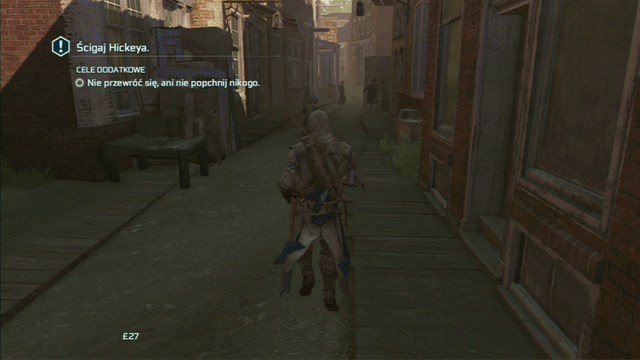 Afterwards head to the second alley on the right and turn left - Sequence 8 - Something on the Side | Assassins Creed III Remastered Walkthrough - Walkthrough - Assassins Creed III Game Guide & Walkthrough