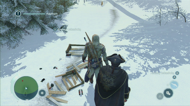 Speak with him and afterwards look for traces of the thief - Sequence 9 - Missing Supplies | Assassins Creed III Remastered Walkthrough - Walkthrough - Assassins Creed III Game Guide & Walkthrough