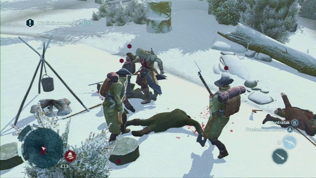 As you reach the end of the camp, you will note that your father has been captured by the mercenaries - Sequence 9 - Missing Supplies | Assassins Creed III Remastered Walkthrough - Walkthrough - Assassins Creed III Game Guide & Walkthrough