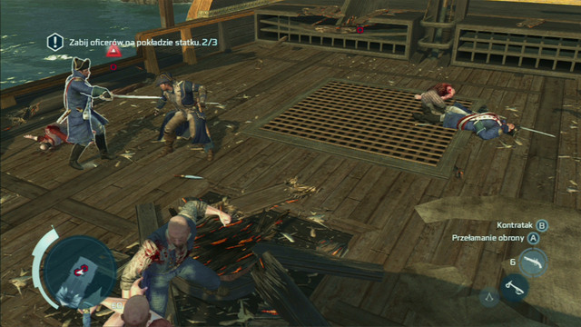 Another good spot can be found on the other side of the ship - Sequence 9 - A Bitter End | Assassins Creed III Remastered Walkthrough - Walkthrough - Assassins Creed III Game Guide & Walkthrough