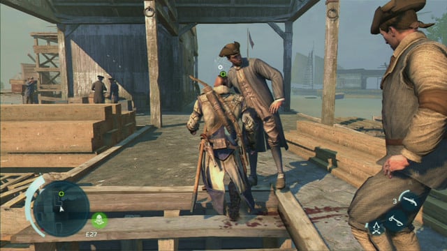 After you reach the target, slowly move towards the shore - Sequence 12 - Chasing Lee | Assassins Creed III Remastered Walkthrough - Walkthrough - Assassins Creed III Game Guide & Walkthrough