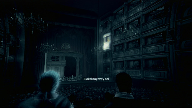 During the conversation you will have to use the Eagle Vision and look at the man sitting in the loge on the right - Sequence 1 - Deadly Performance | Assassins Creed III Remastered Walkthrough - Walkthrough - Assassins Creed III Game Guide & Walkthrough