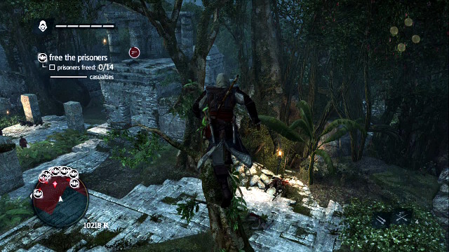 Put the gunner at the other side to sleep - 04 - Overrun And Outnumbered | Sequence 4 - Sequence 4 - Assassins Creed IV: Black Flag Game Guide & Walkthrough