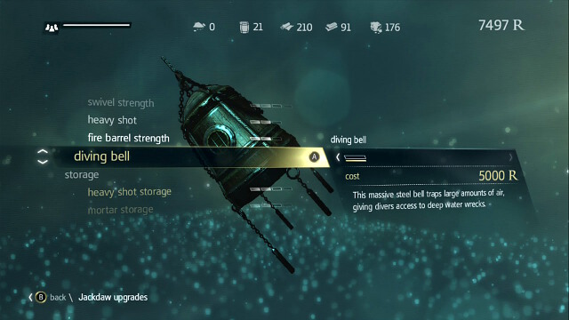 Equip yourself with the diving bell - 01 - Diving For Medicines | Sequence 6 - Sequence 6 - Assassins Creed IV: Black Flag Game Guide & Walkthrough