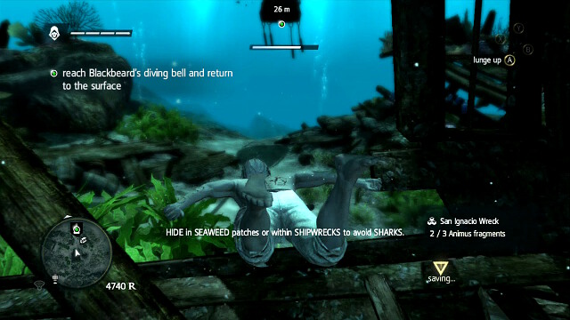 Hide from sharks - 01 - Diving For Medicines | Sequence 6 - Sequence 6 - Assassins Creed IV: Black Flag Game Guide & Walkthrough