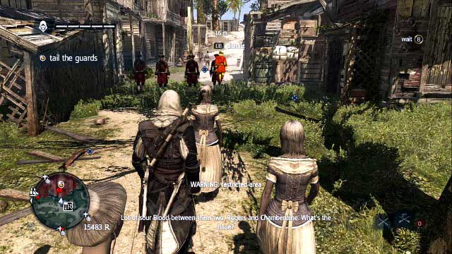 Stay among the girls to blend with the crowd - 03 - Commodore Eighty-Sixed | Sequence 7 - Sequence 7 - Assassins Creed IV: Black Flag Game Guide & Walkthrough