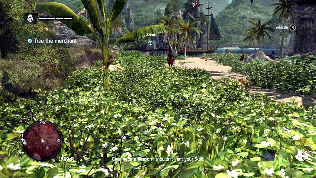 Greenery makes you invisible to the enemy - 01 - Edward Kenway | Sequence 1 - Sequence 1 - Assassins Creed IV: Black Flag Game Guide & Walkthrough