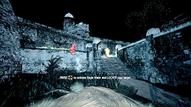 The guard with keys will be coming down the stairs soon after you approach them - 05 - Claiming Whats Due | Sequence 2 - Sequence 2 - Assassins Creed IV: Black Flag Game Guide & Walkthrough