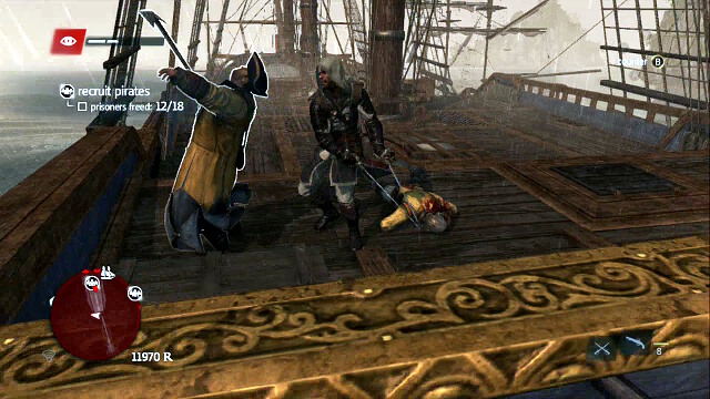 It is best to attack the brutes backs - 06 - The Treasure Fleet | Sequence 2 - Sequence 2 - Assassins Creed IV: Black Flag Game Guide & Walkthrough