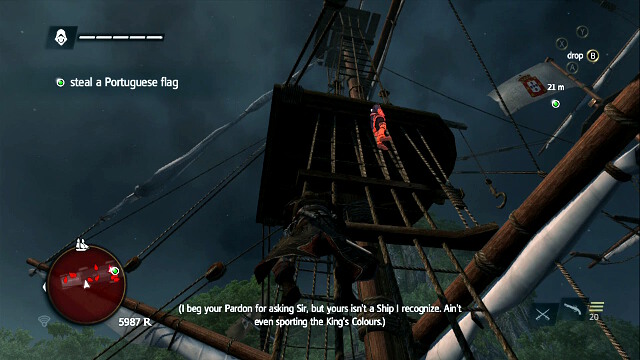 A guard on the mast - 01 - Black Barts Gambit | Sequence 10 - Sequence 10 - Assassins Creed IV: Black Flag Game Guide & Walkthrough