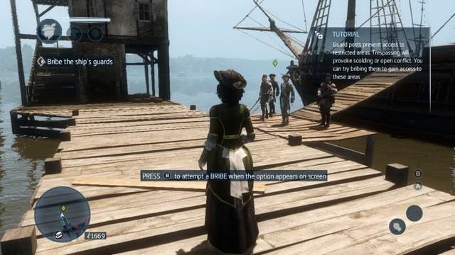 The bribed guards do not attack your character - Sequence 1 (part 1) - The storyline - Assassins Creed: Liberation HD - Game Guide and Walkthrough