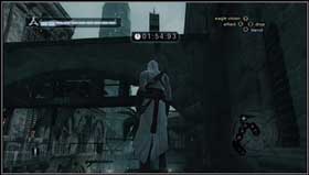 Jump onto the footbridge and collect flags you can see from there. - Assassins Creed: MB04 - Wilhelm de Montferrat of Acre - Assassins Creed: Memory Block 04 - Assassins Creed (PC) Game Guide