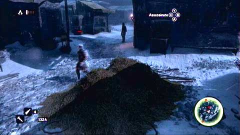 You can lure three guards walking around and get the full sync in this way - Memory 5 - p. 2 - Sequence 1 - A Sort of Homecoming - Assassins Creed: Revelations - Game Guide and Walkthrough