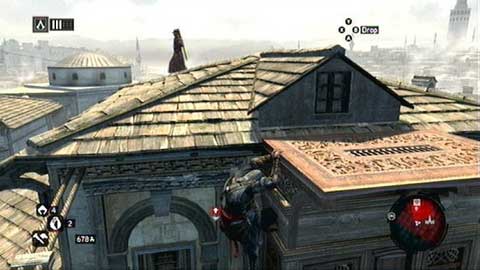 This is not a difficult task, but in order to get the full sync, you must to do it quietly - Memory 7 - Sequence 2 - The Crossroads of The World - Assassins Creed: Revelations - Game Guide and Walkthrough